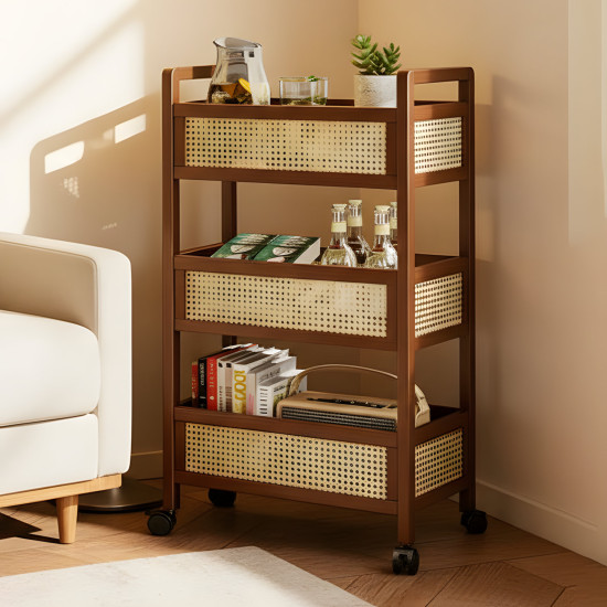 Wooden 3 Tier Trolley